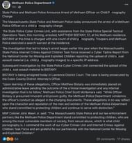 Official statement by the Methuen Police Department (Image via Facebook/Metheun Police Dep)